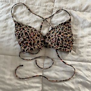 cheetah bikini top